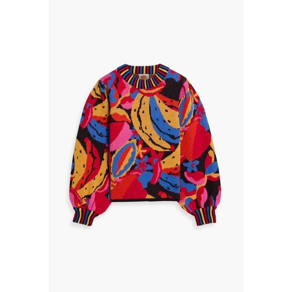 FARM Rio Intarsia Wool Sweater - Picture 1 of 4